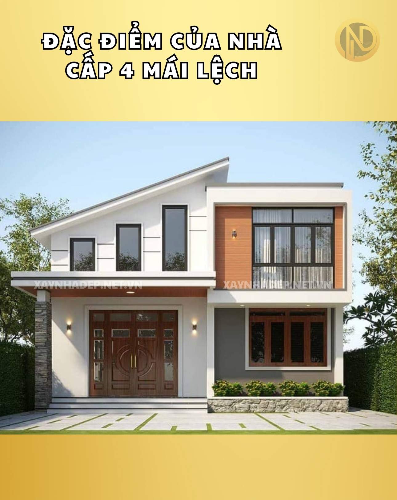 nhà cấp 4 hai mái