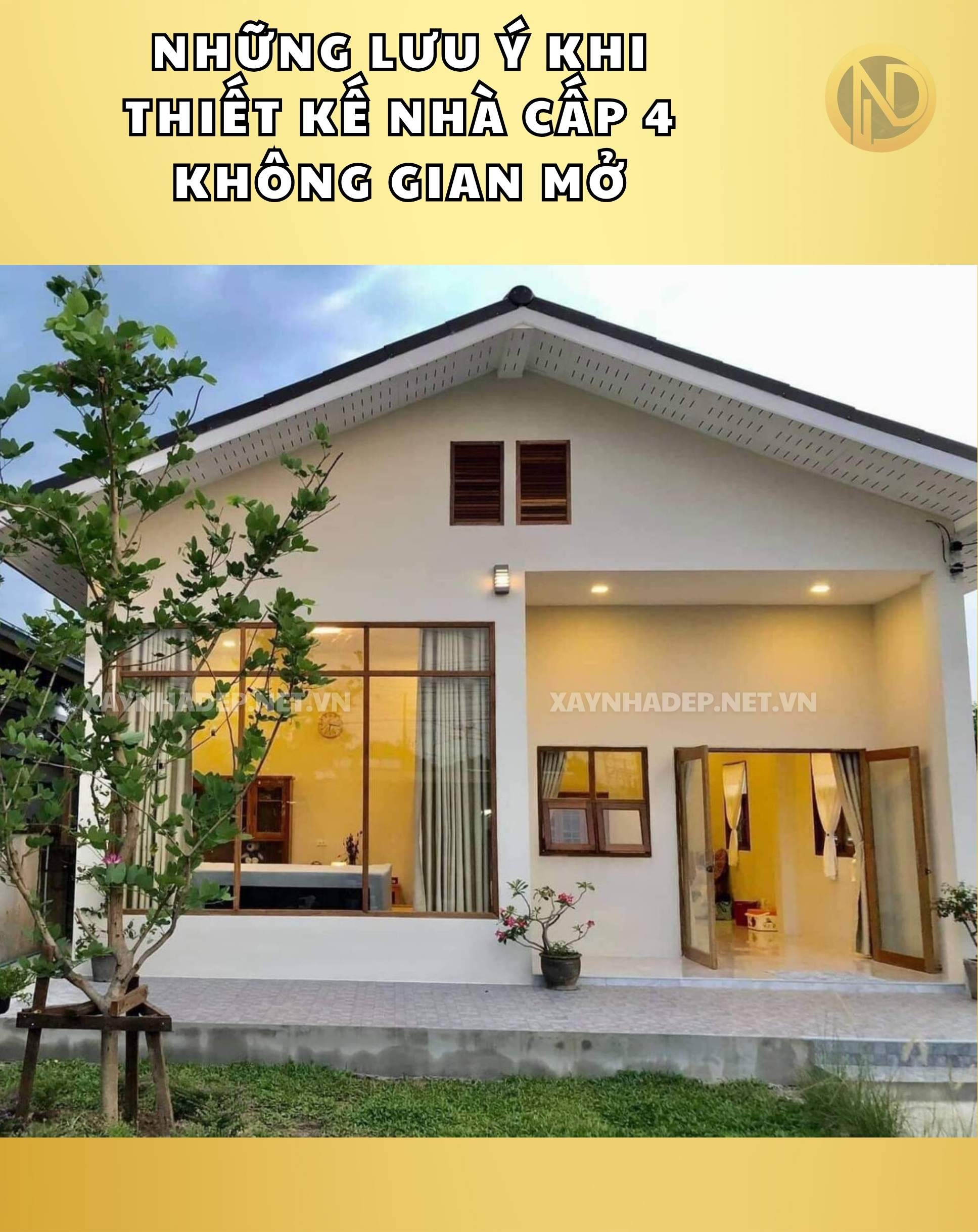 nhà cấp 4 không gian mở đẹp