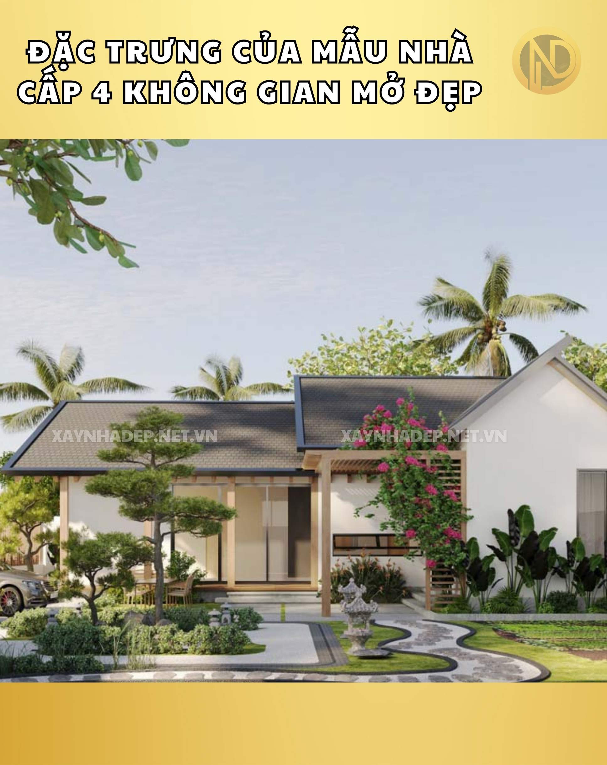 nhà cấp 4 không gian mở đẹp