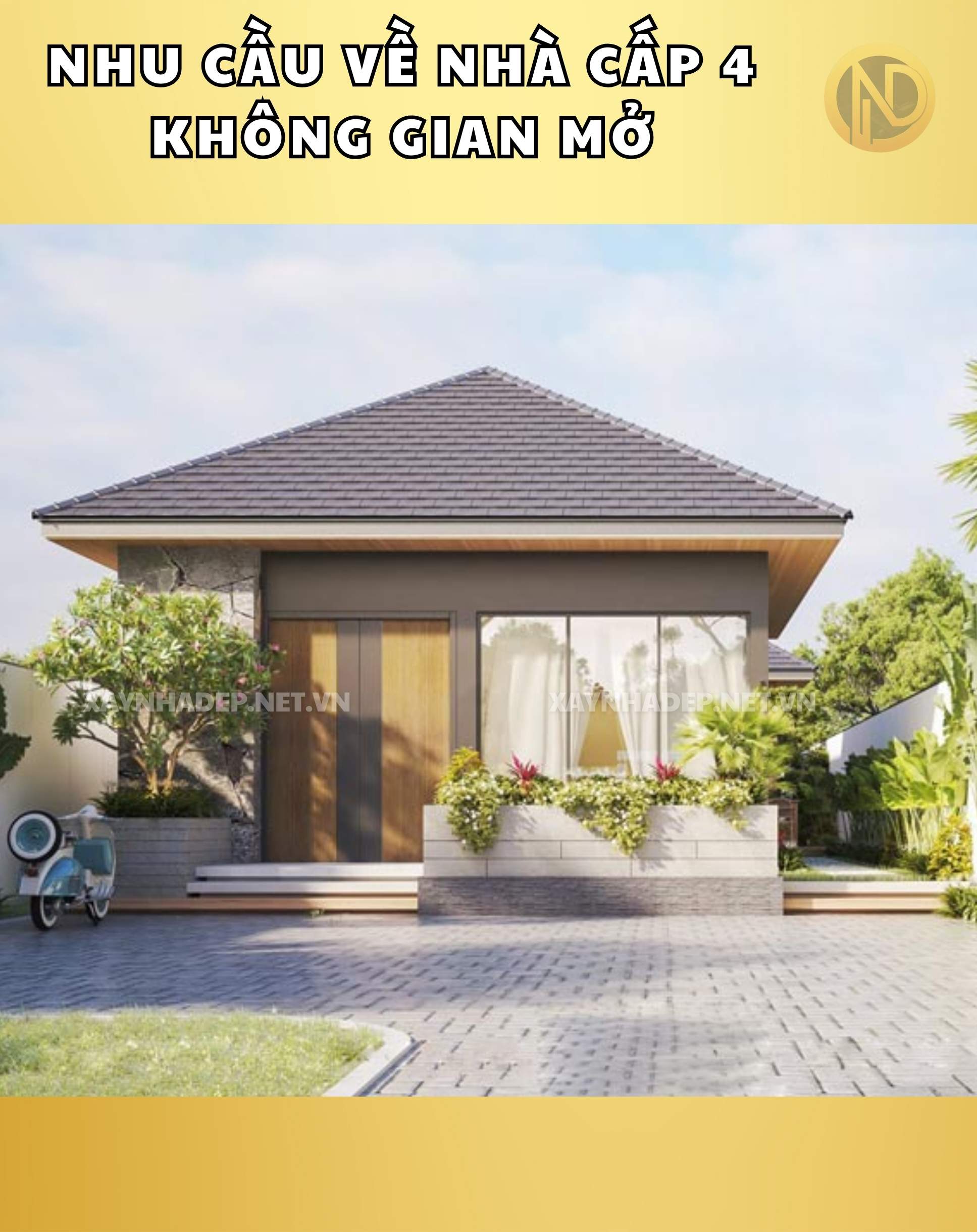 nhà cấp 4 không gian mở đẹp