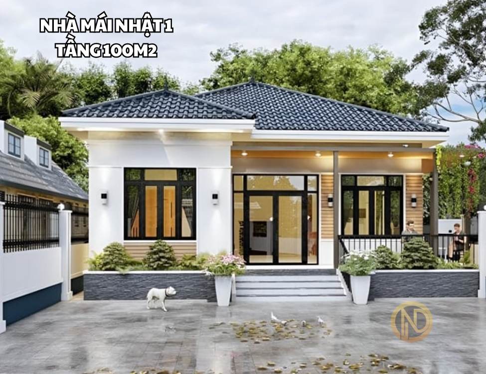 Nhà mái nhật 1 tầng 100m2