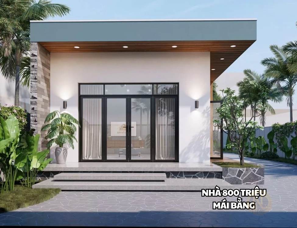 Nhà cấp 4 mái bằng 800 triệu