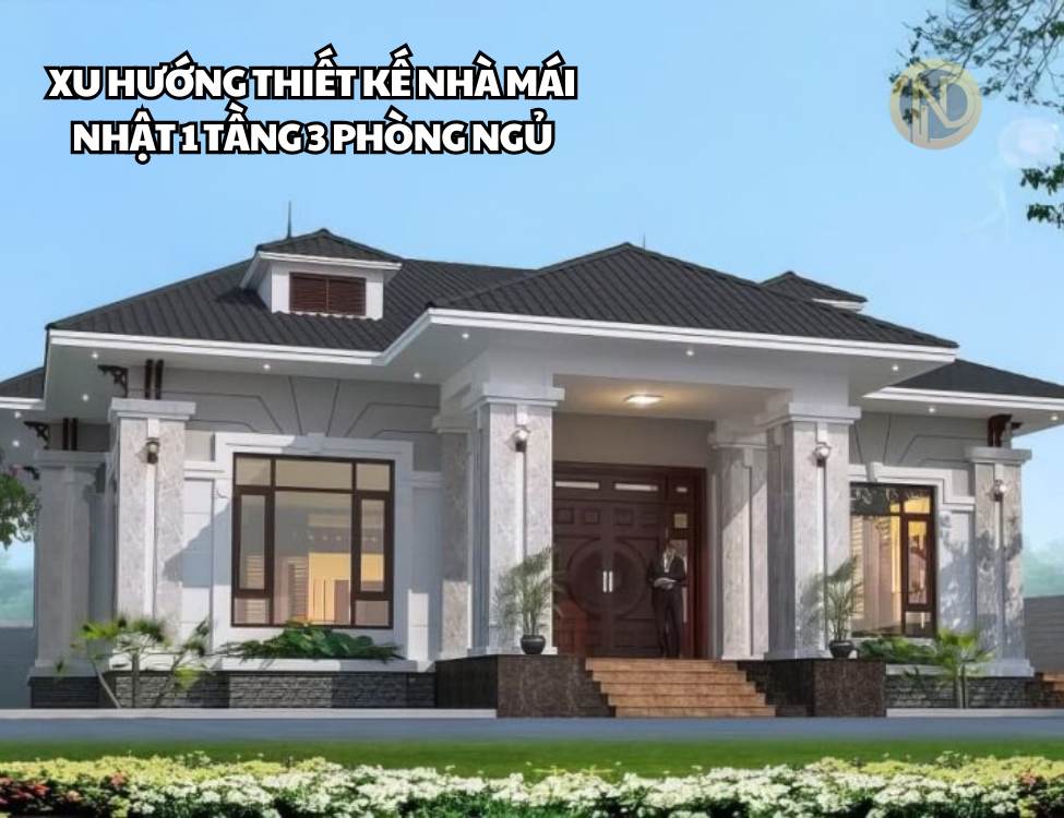 Xu Hướng Thiết Kế Nhà Mái Nhật 1 Tầng 3 Phòng Ngủ Nổi Bật Hiện Nay