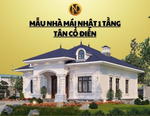 Nhà mái Nhật 1 tầng tân cổ điển