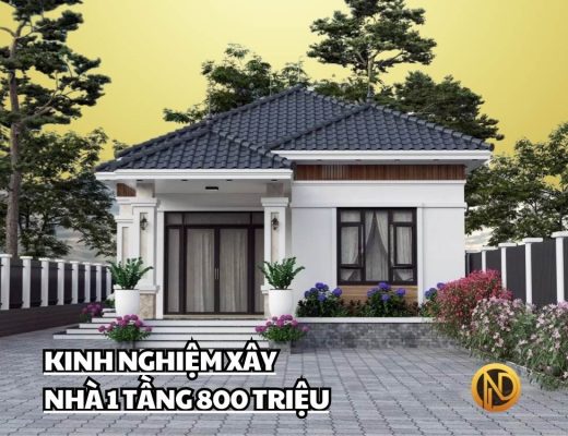 xây nhà 1 tầng 800 triệu tiết kiệm chi phí