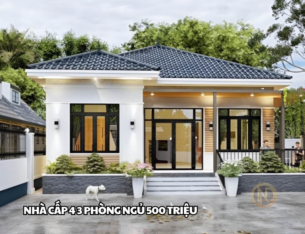 Xây dựng nhà cấp 4 3 phòng ngủ 500 triệu