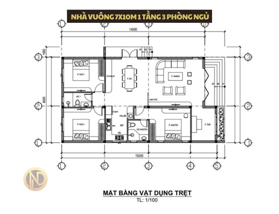 mẫu nhà vuông 7x10