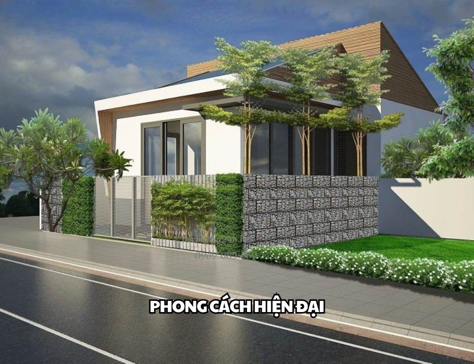 Mẫu nhà cấp 4 7x10 2 phòng ngủ phong cách hiện đại