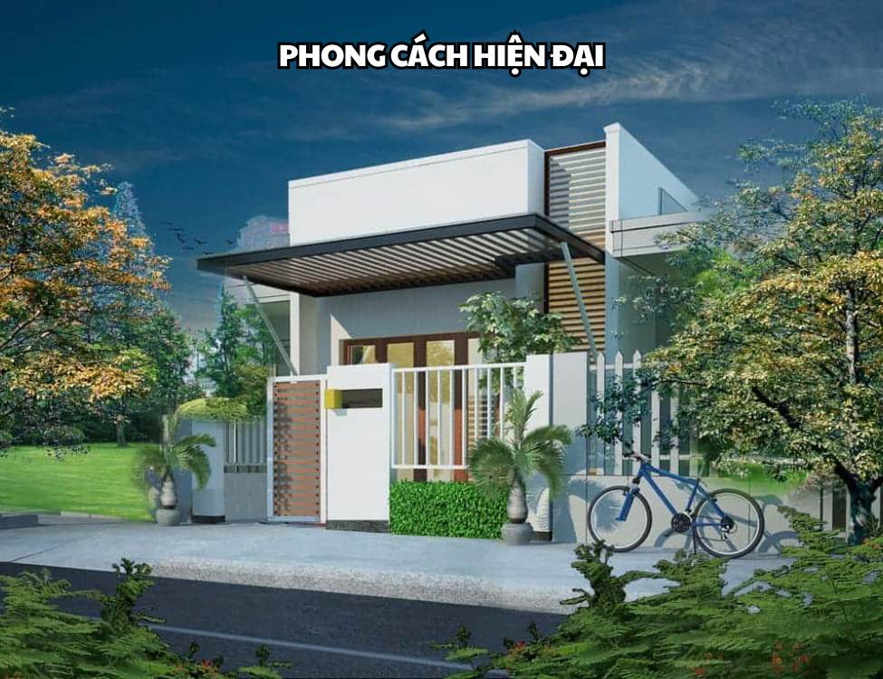 Mẫu nhà cấp 4 7x10 2 phòng ngủ phong cách hiện đại