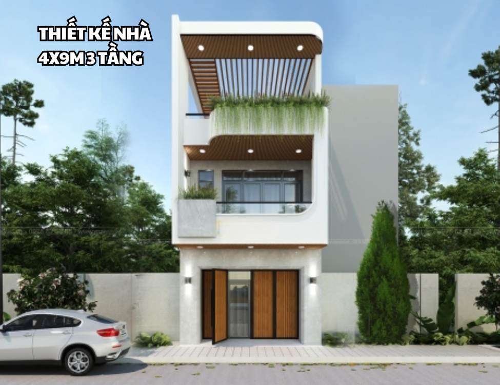 Thiết kế nhà 4x9m 3 tầng