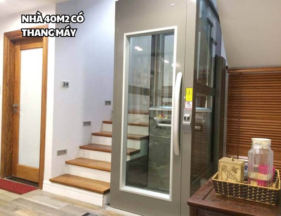 Thiết kế nhà 40m2 có thang máy