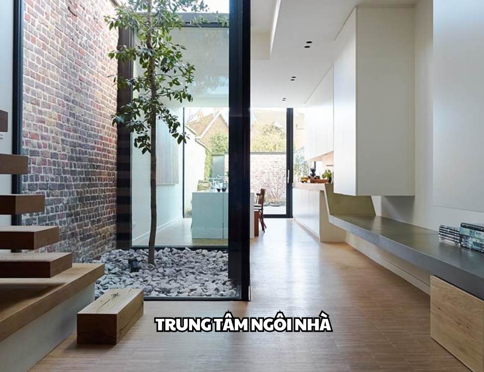 thiết kế nhà 4x11m có giếng trời