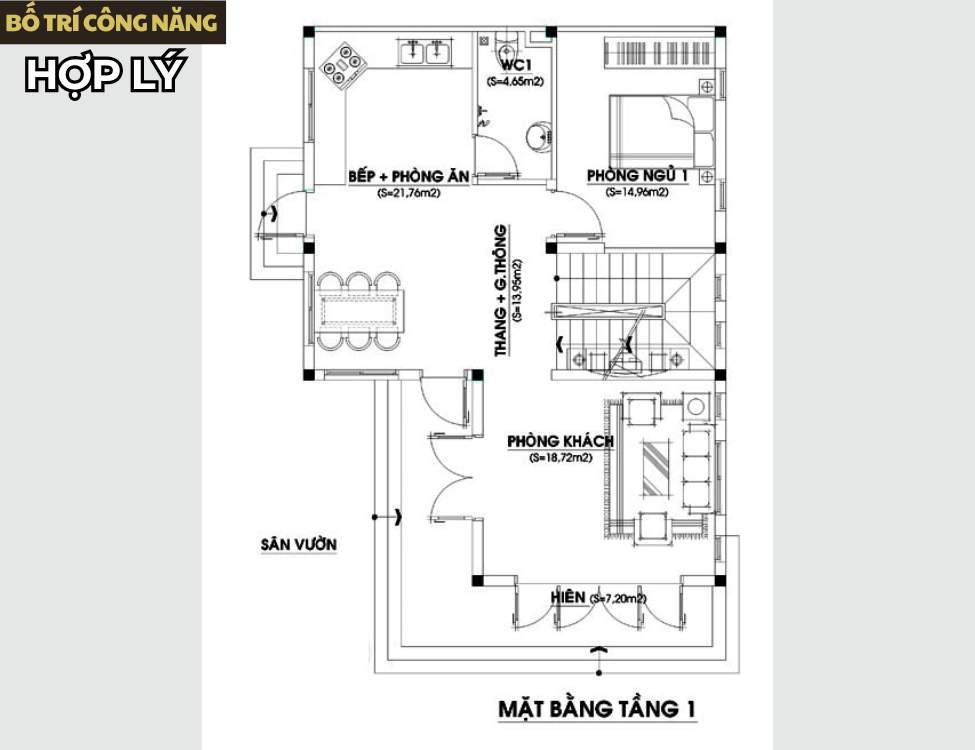 Bản vẽ thiết kế nhà 2 tầng 80m2