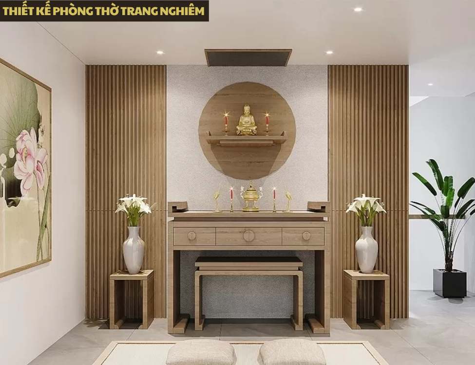 Thiết kế phòng thờ trang nghiêm