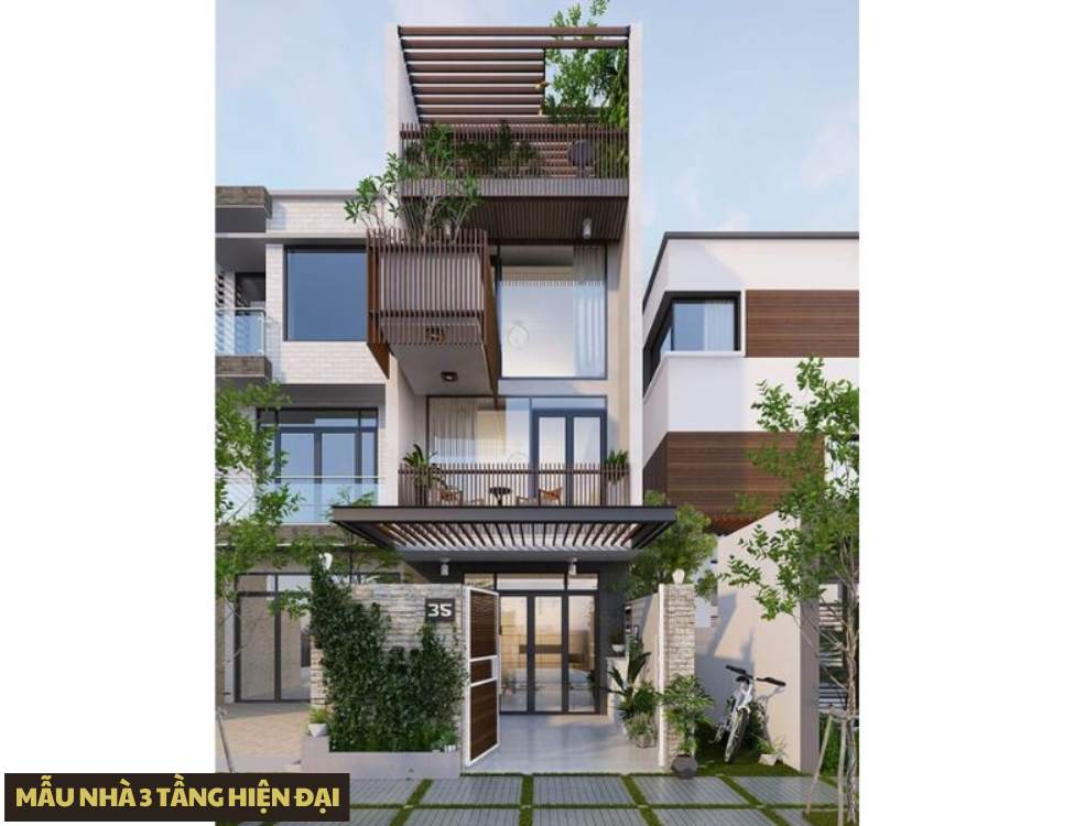 thiết kế nhà 5x16m có thang máy