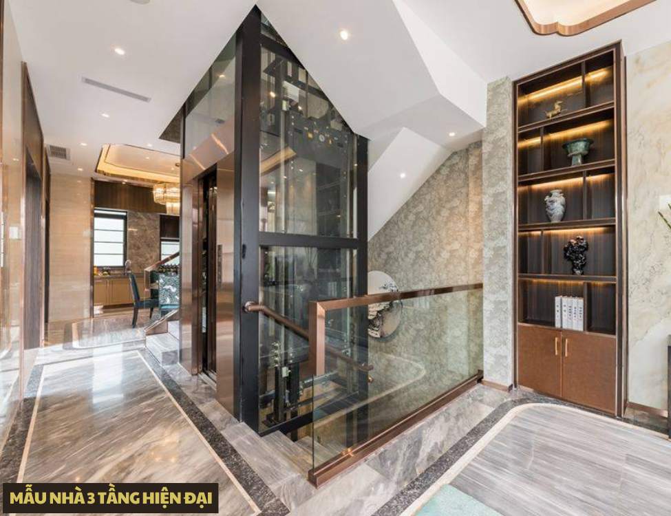 thiết kế nhà 5x16m có thang máy