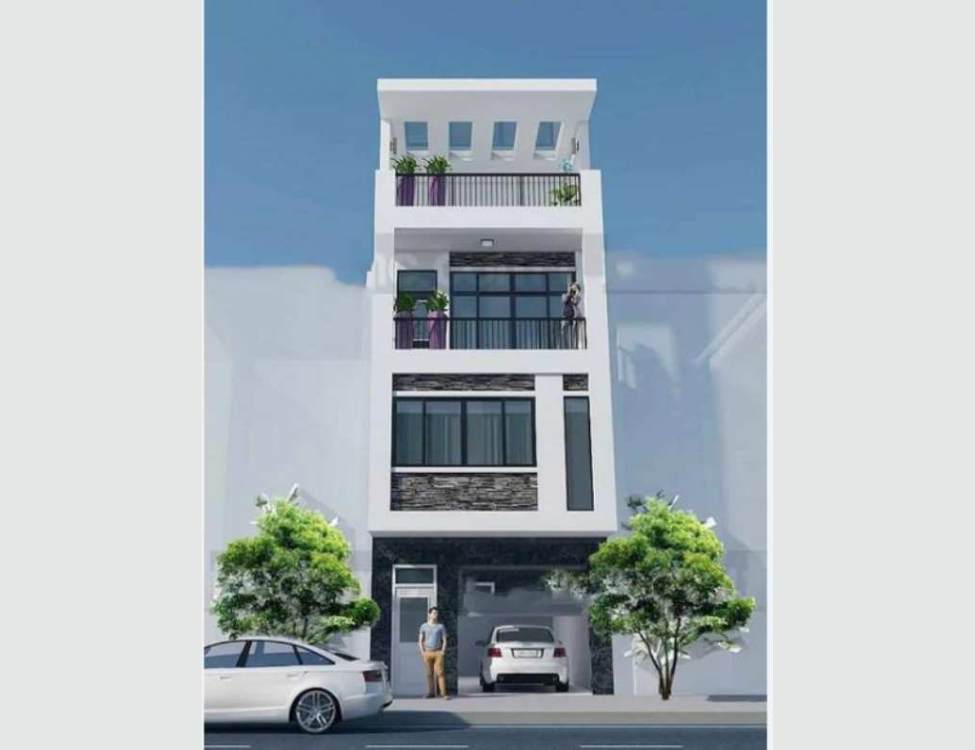 Nhà 5x16 4 Tầng Có Gara Và Sân Thượng