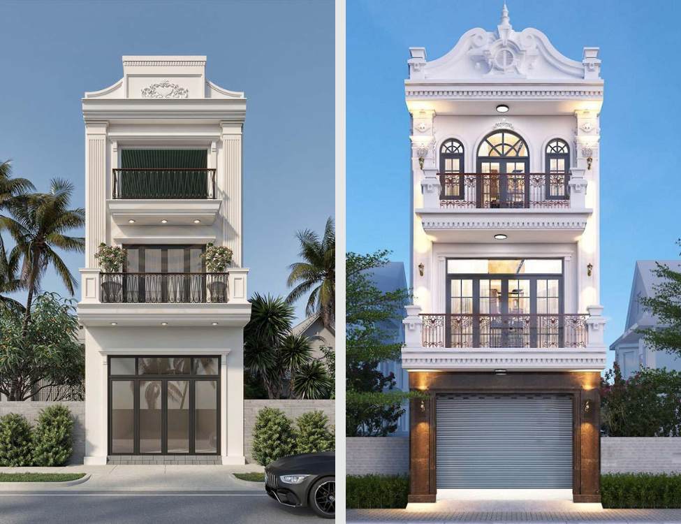 Nhà 5x16m Có Gara Phong Cách Tân Cổ Điển