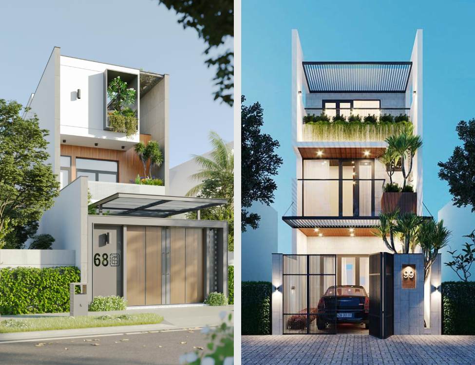 Mẫu Nhà 5x16m 3 Tầng Có Gara