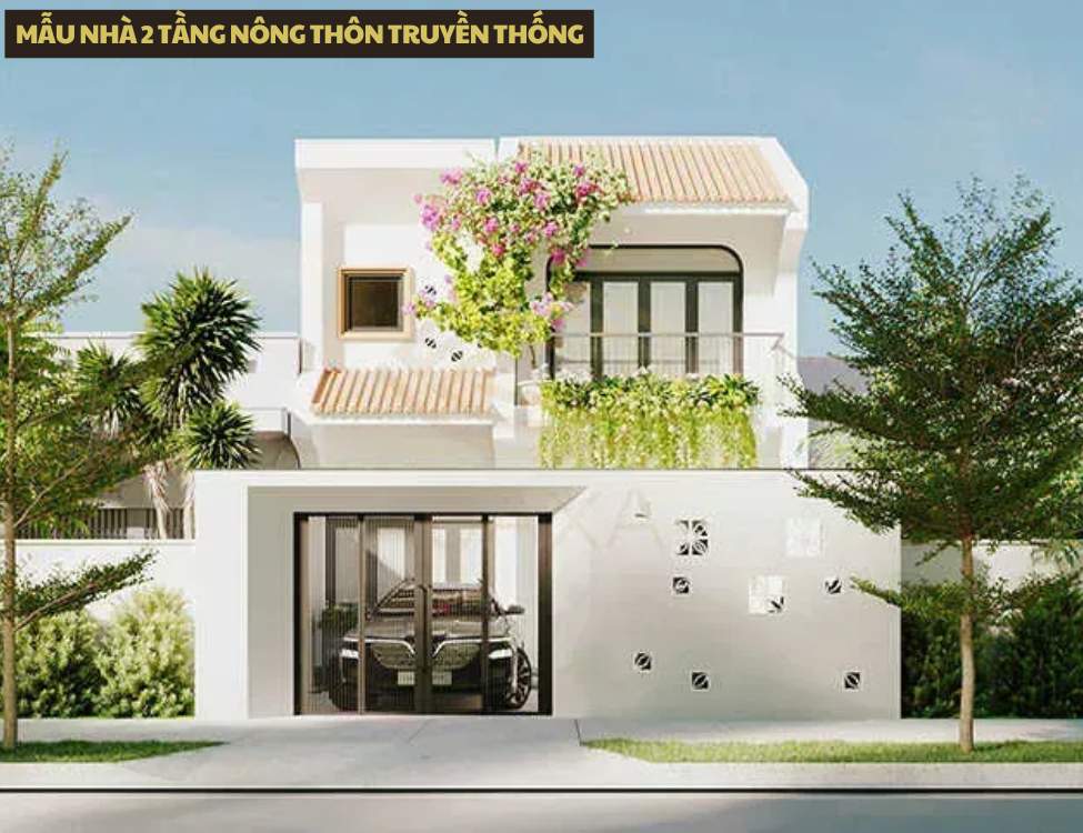 Mẫu nhà 2 tầng nông thôn truyền thống
