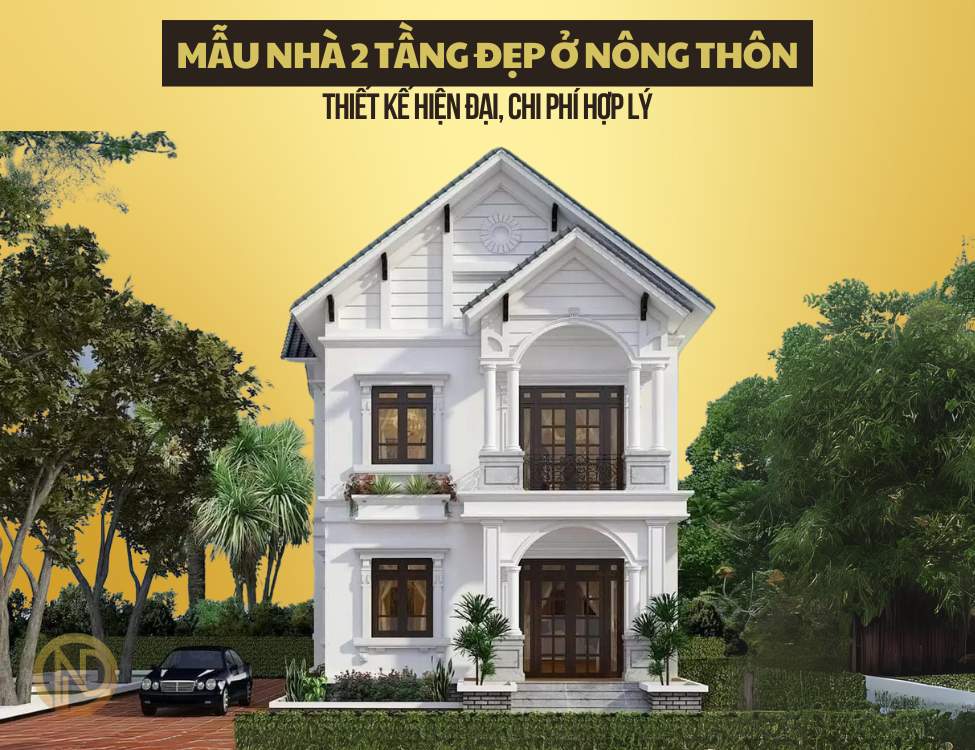 Mẫu nhà 2 tầng đẹp ở nông thôn