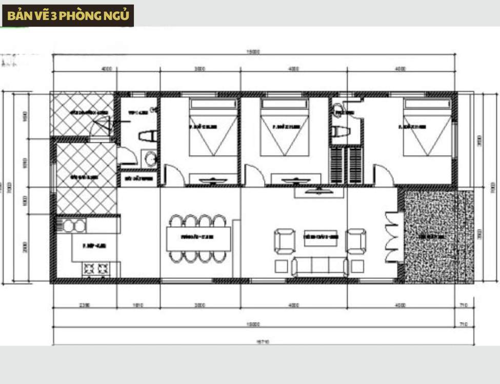 Bản Vẽ 3 Phòng Ngủ