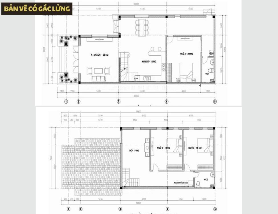 Bản Vẽ Có Gác Lửng