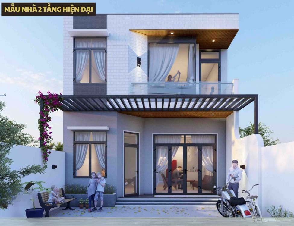 Mẫu nhà 2 tầng hiện đại
