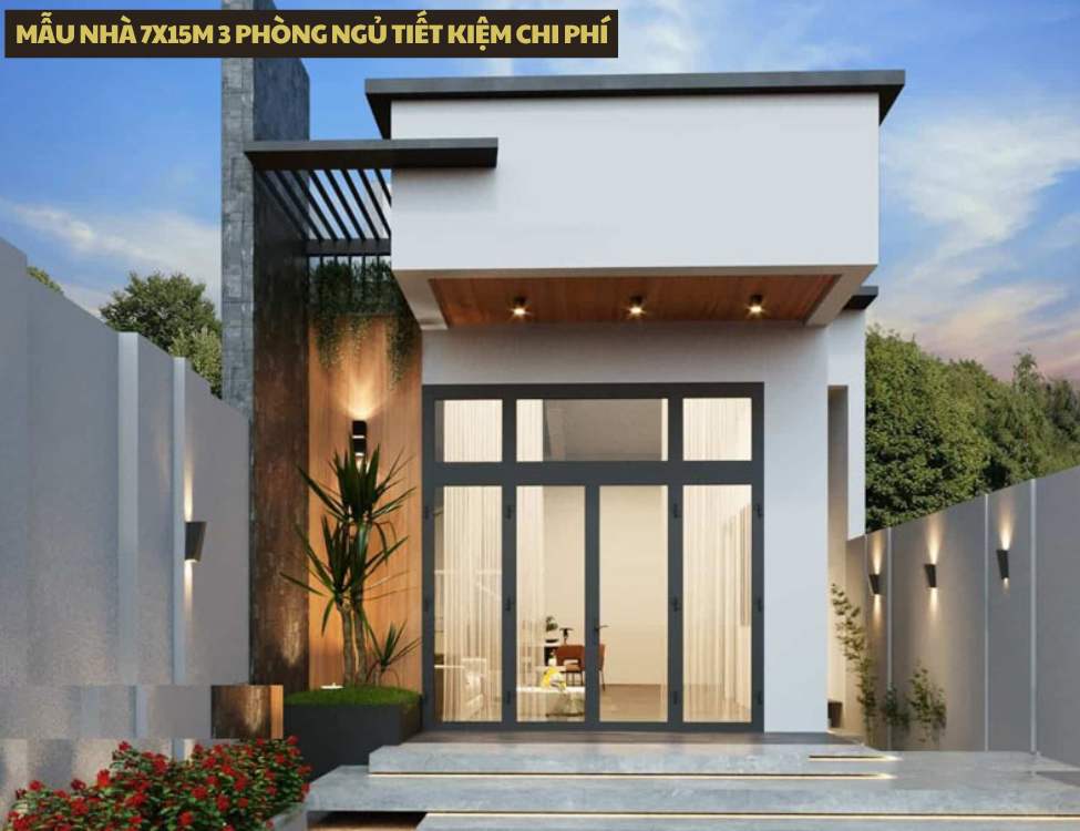 Mẫu nhà 7x15m 3 phòng ngủ tiết kiệm chi phí
