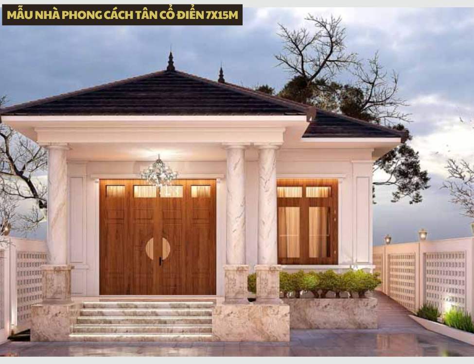 Mẫu nhà phong cách tân cổ điển 7x15m