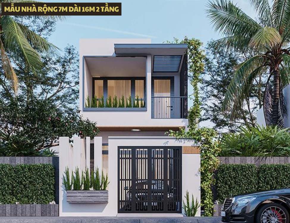 Mẫu nhà rộng 7m dài 16m 2 tầng