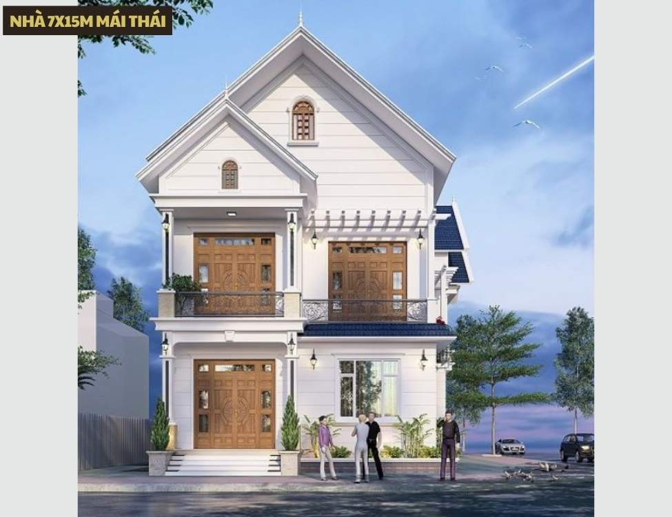 Thiết kế nhà 7x15m mái thái truyền thống