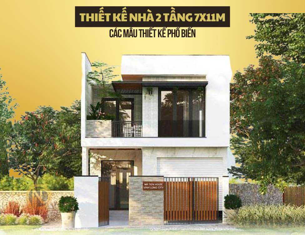 Thiết Kế Nhà 2 Tầng 7x11m