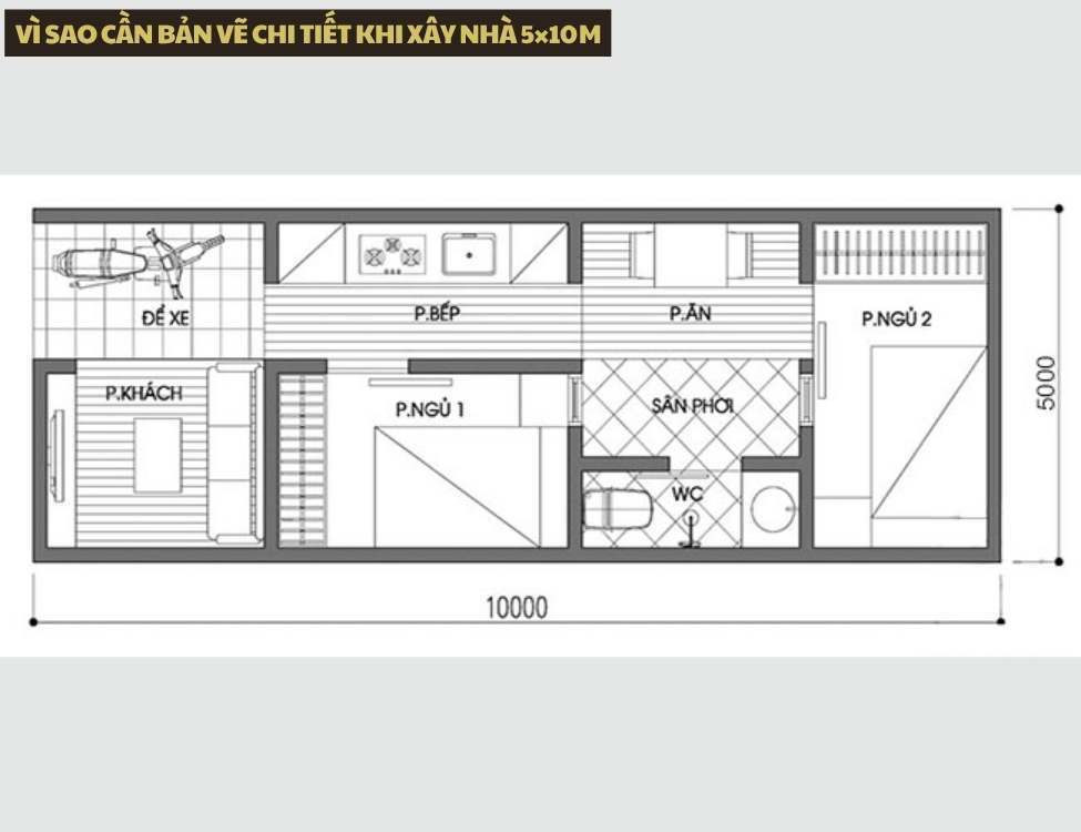 sao cần bản vẽ chi tiết khi xây nhà 5×10 m