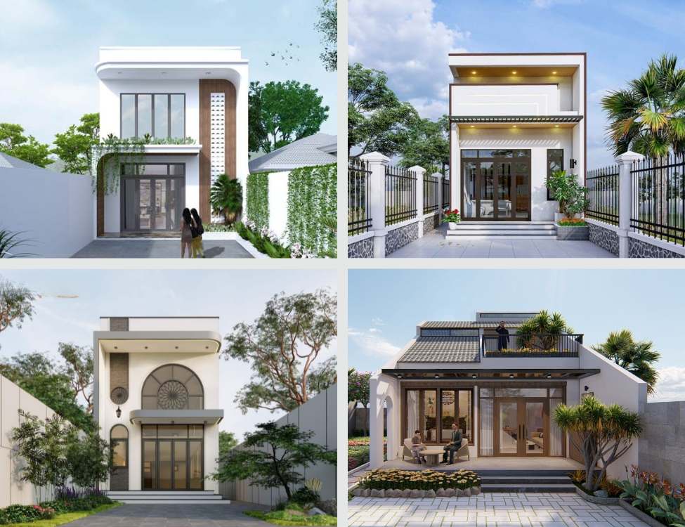 Phối cảnh nhà cấp 4 5x10m có gác lửng