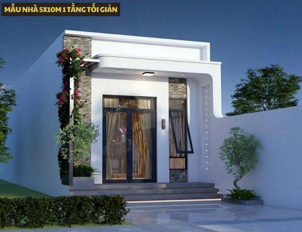 Mẫu nhà 5x10m cấp 4 tối giản