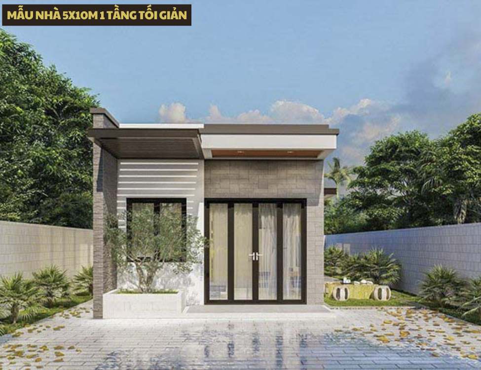 Mẫu nhà 5x10m cấp 4 tối giản