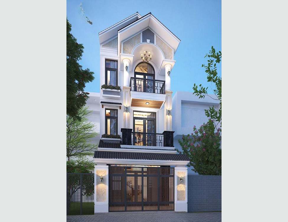 Mẫu nhà 5x10 3 tầng mái Thái