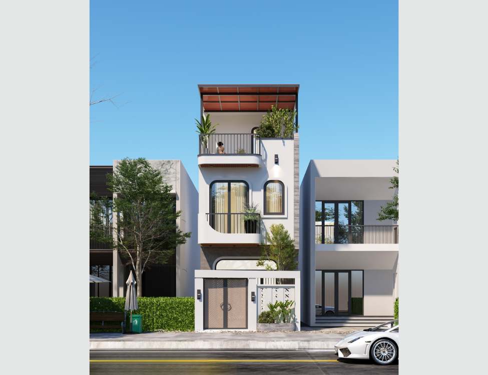 mẫu nhà 5x10m 3 tầng phong cách hiện đại
