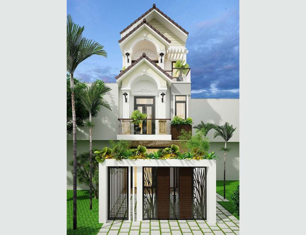 Mẫu nhà 5x10m 3 tầng mái Thái