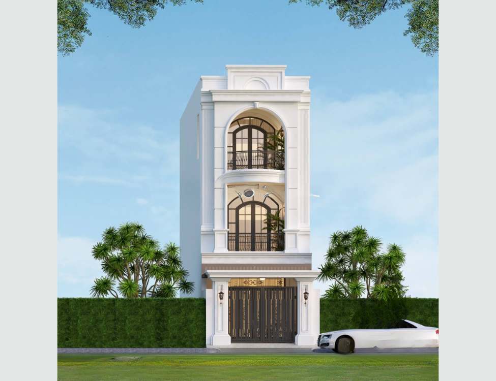 Mẫu nhà 5x10m 3 tầng Tân Cổ Điển