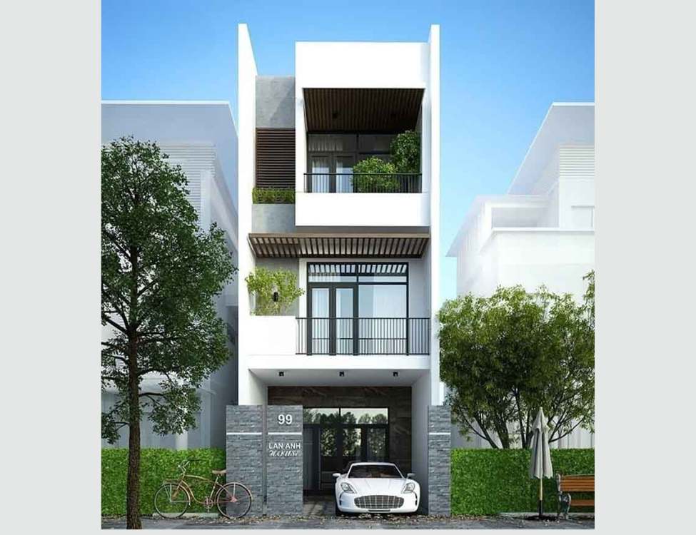 Mẫu nhà 3 tầng rộng 5 dài 10 có gara