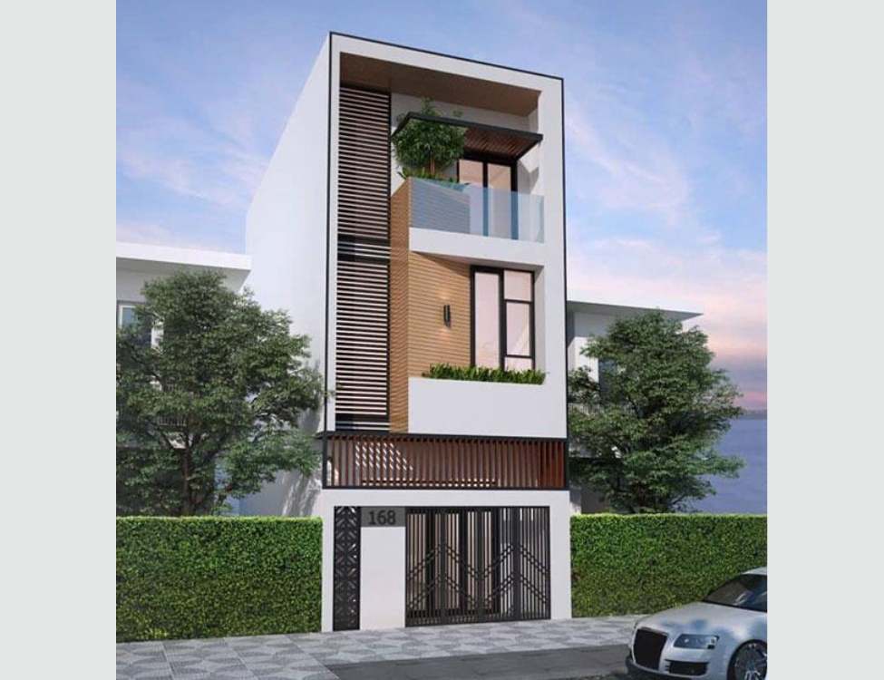 Mẫu nhà 3 tầng 50m2 (5x10) mái bằng hiện đại