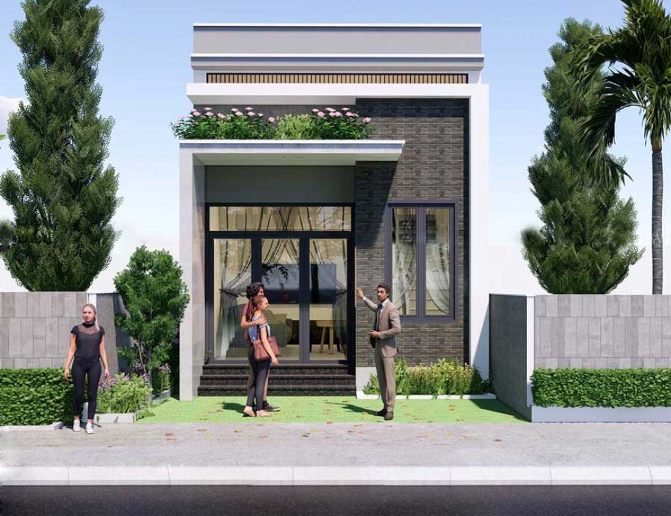 Mẫu nhà 5x10m gác lửng cấp 4 đẹp tiết kiệm