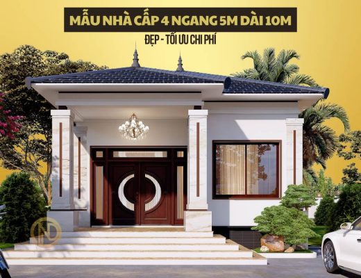 Mẫu nhà cấp 4 ngang 5m dài 10m