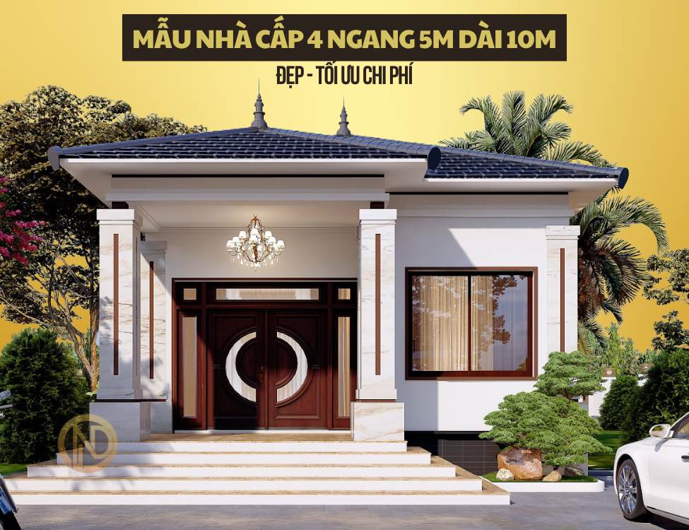 Mẫu nhà cấp 4 ngang 5m dài 10m