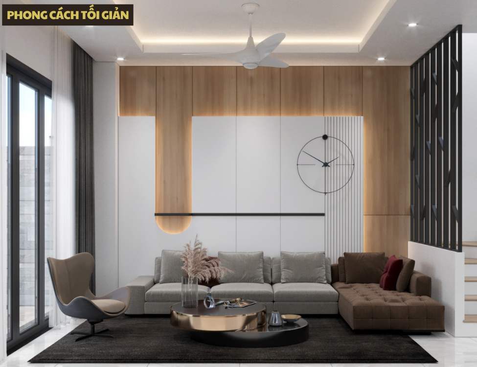 Nội thất Phong cách tối giản nhà 7x11m