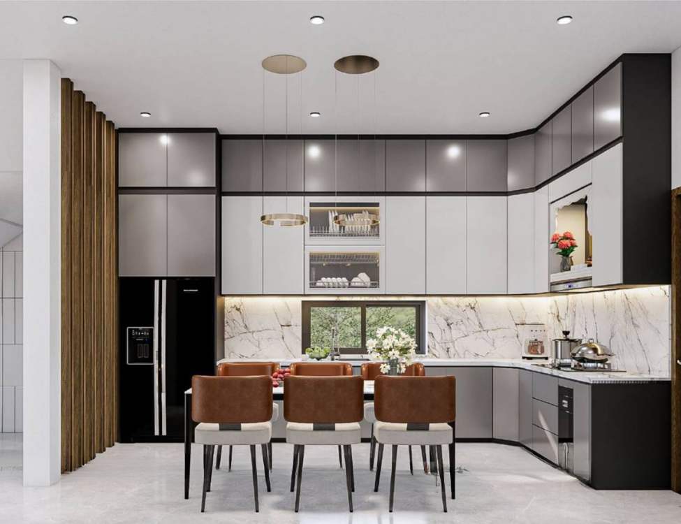 phòng bếp nhà 7x11m