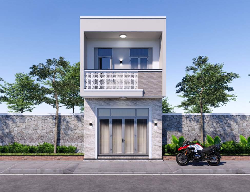 Top mẫu nhà ống 2 tầng 4x10m có 3 phòng ngủ kèm bản vẽ công năng