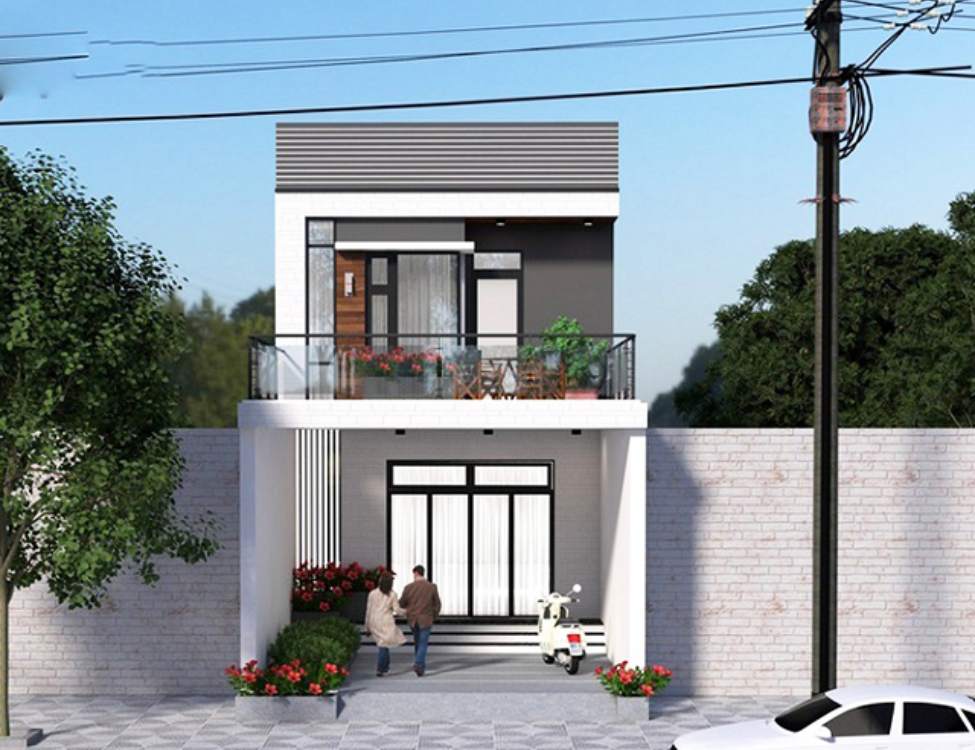Top mẫu nhà ống 2 tầng 4x10m có 3 phòng ngủ kèm bản vẽ công năng